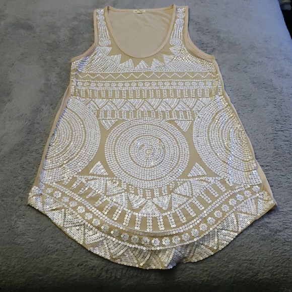 silence + noise Tops - Sequined tank top